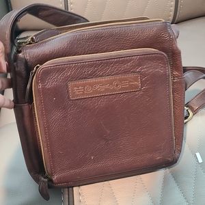 Fossil Purse. Crossbody.  Brown Leather.